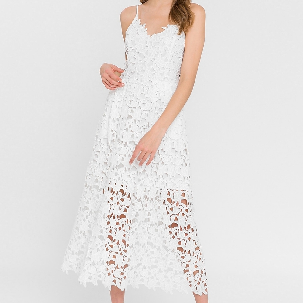 Express White Floral Dress